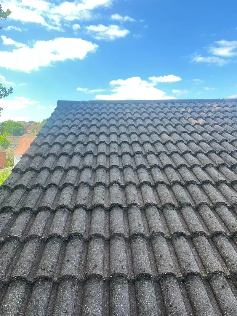 A roof in Kent that has been professionally cleaned by our team