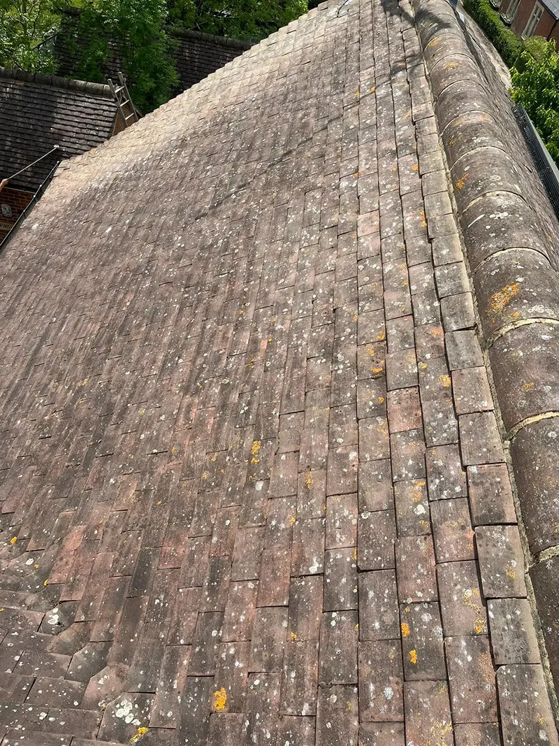A roof in Kent that has been professionally cleaned by our team